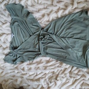 Nine West XXL faux wrap dress.  Light Green. Like new worn once